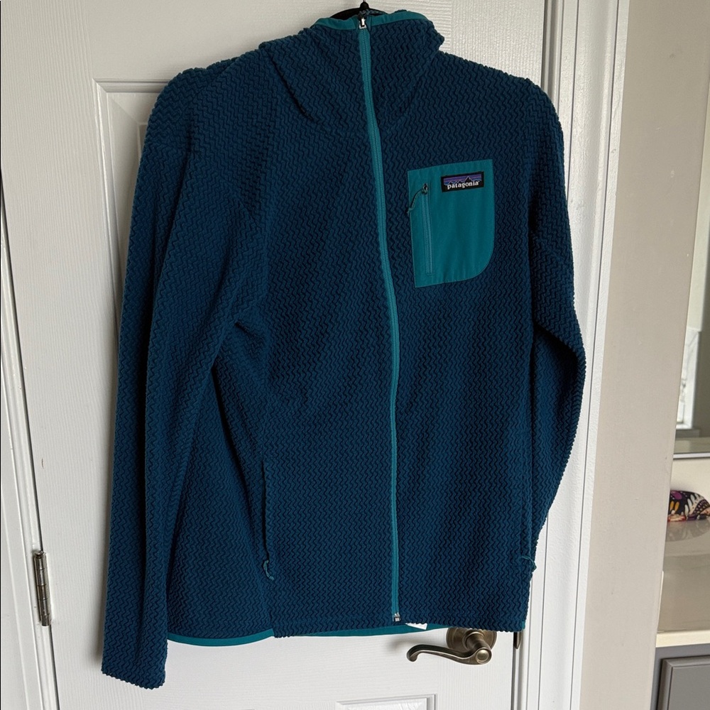 Patagonia Teal & Dark Teal Hooded Full-Zip Jacket